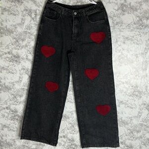 Heart Patch Black Jeans